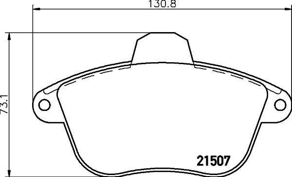 HELLA 8DB 355 019-071 - Bremžu uzliku kompl., Disku bremzes ps1.lv