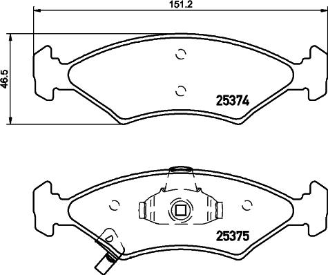 HELLA 8DB 355 019-891 - Bremžu uzliku kompl., Disku bremzes ps1.lv