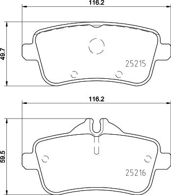 HELLA 8DB 355 019-841 - Bremžu uzliku kompl., Disku bremzes ps1.lv