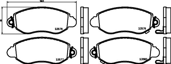 HELLA 8DB 355 019-361 - Bremžu uzliku kompl., Disku bremzes ps1.lv