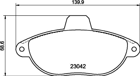 HELLA 8DB 355 019-251 - Bremžu uzliku kompl., Disku bremzes ps1.lv