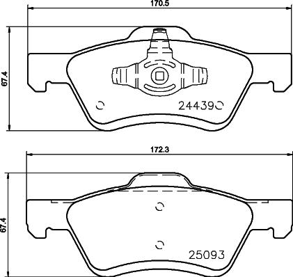 HELLA 8DB 355 014-961 - Bremžu uzliku kompl., Disku bremzes ps1.lv