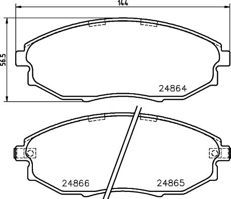 HELLA 8DB 355 014-931 - Bremžu uzliku kompl., Disku bremzes ps1.lv