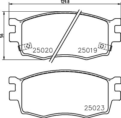 HELLA 8DB 355 014-921 - Bremžu uzliku kompl., Disku bremzes ps1.lv