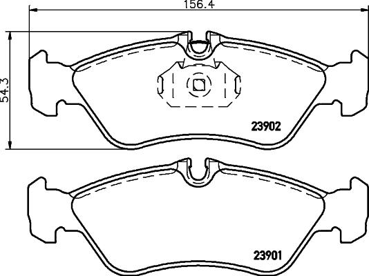 HELLA 8DB 355 030-781 - Bremžu uzliku kompl., Disku bremzes ps1.lv