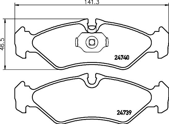 HELLA 8DB 355 030-771 - Bremžu uzliku kompl., Disku bremzes ps1.lv