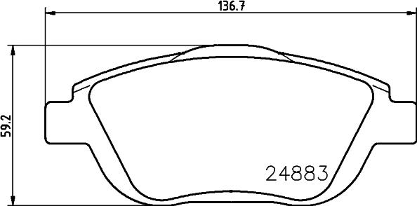 HELLA 8DB 355 014-551 - Bremžu uzliku kompl., Disku bremzes ps1.lv