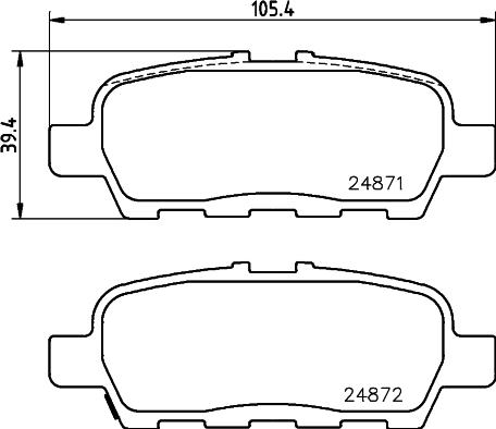 HELLA 8DB 355 014-561 - Bremžu uzliku kompl., Disku bremzes ps1.lv