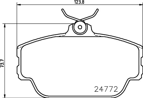 HELLA 8DB 355 014-521 - Bremžu uzliku kompl., Disku bremzes ps1.lv