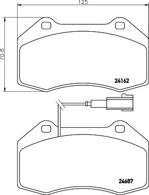 HELLA 8DB 355 014-061 - Bremžu uzliku kompl., Disku bremzes ps1.lv