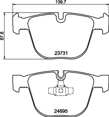 HELLA 8DB 355 014-141 - Bremžu uzliku kompl., Disku bremzes ps1.lv