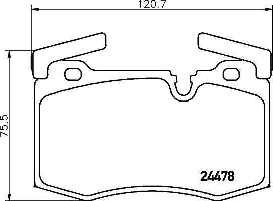 HELLA 8DB 355 014-111 - Bremžu uzliku kompl., Disku bremzes ps1.lv