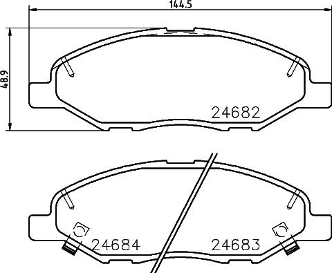 HELLA 8DB 355 045-141 - Bremžu uzliku kompl., Disku bremzes ps1.lv