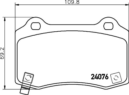 HELLA 8DB 355 014-211 - Bremžu uzliku kompl., Disku bremzes ps1.lv