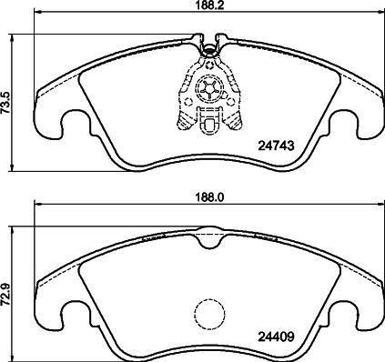 HELLA 8DB 355 014-741 - Bremžu uzliku kompl., Disku bremzes ps1.lv