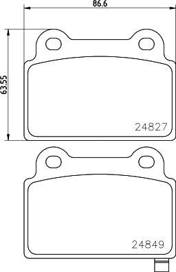 HELLA 8DB 355 014-701 - Bremžu uzliku kompl., Disku bremzes ps1.lv