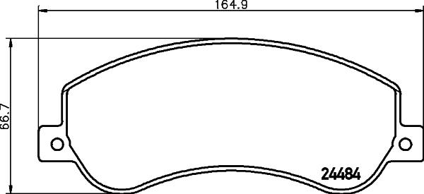 HELLA 8DB 355 015-401 - Bremžu uzliku kompl., Disku bremzes ps1.lv