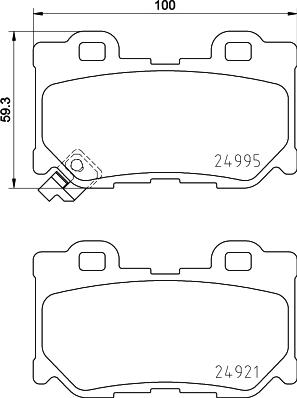 HELLA 8DB 355 015-421 - Bremžu uzliku kompl., Disku bremzes ps1.lv