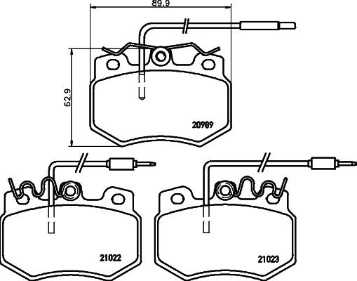 HELLA 8DB 355 015-511 - Bremžu uzliku kompl., Disku bremzes ps1.lv