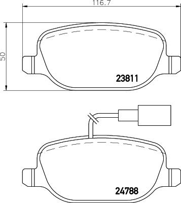 HELLA 8DB 355 015-571 - Bremžu uzliku kompl., Disku bremzes ps1.lv