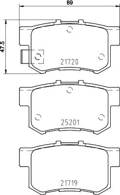 HELLA 8DB 355 015-611 - Bremžu uzliku kompl., Disku bremzes ps1.lv