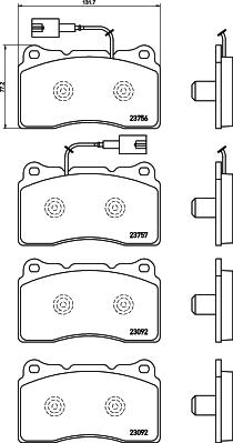 HELLA 8DB 355 015-681 - Bremžu uzliku kompl., Disku bremzes ps1.lv