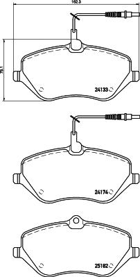 HELLA 8DB 355 015-621 - Bremžu uzliku kompl., Disku bremzes ps1.lv