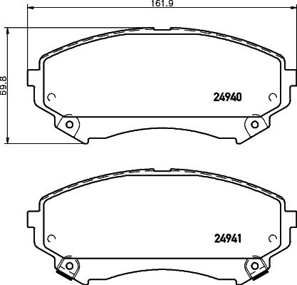 HELLA 8DB 355 015-141 - Bremžu uzliku kompl., Disku bremzes ps1.lv