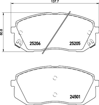 HELLA 8DB 355 015-841 - Bremžu uzliku kompl., Disku bremzes ps1.lv