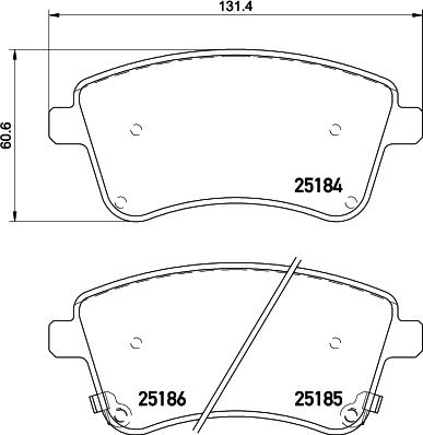 HELLA 8DB 355 015-331 - Bremžu uzliku kompl., Disku bremzes ps1.lv