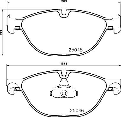 HELLA 8DB 355 015-251 - Bremžu uzliku kompl., Disku bremzes ps1.lv