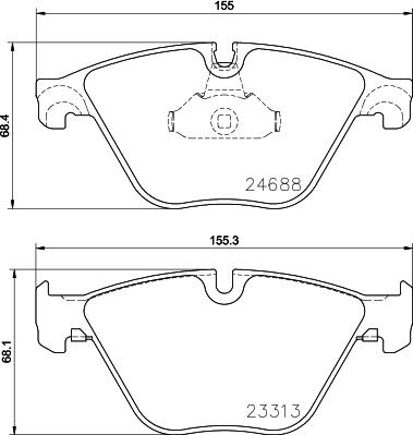 HELLA 8DB 355 015-261 - Bremžu uzliku kompl., Disku bremzes ps1.lv