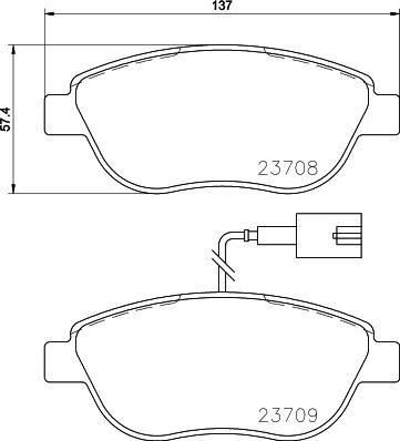 HELLA 8DB 355 015-791 - Bremžu uzliku kompl., Disku bremzes ps1.lv