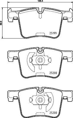 HELLA 8DB 355 015-781 - Bremžu uzliku kompl., Disku bremzes ps1.lv