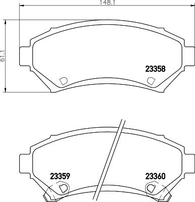 HELLA 8DB 355 016-951 - Bremžu uzliku kompl., Disku bremzes ps1.lv