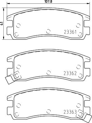 HELLA 8DB 355 016-961 - Bremžu uzliku kompl., Disku bremzes ps1.lv