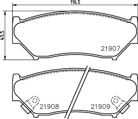 HELLA 8DB 355 016-911 - Bremžu uzliku kompl., Disku bremzes ps1.lv