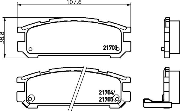 HELLA 8DB 355 027-231 - Bremžu uzliku kompl., Disku bremzes ps1.lv