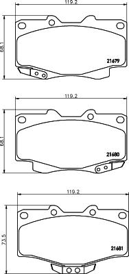 HELLA 8DB 355 016-401 - Bremžu uzliku kompl., Disku bremzes ps1.lv