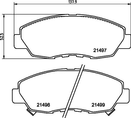 HELLA 8DB 355 016-511 - Bremžu uzliku kompl., Disku bremzes ps1.lv