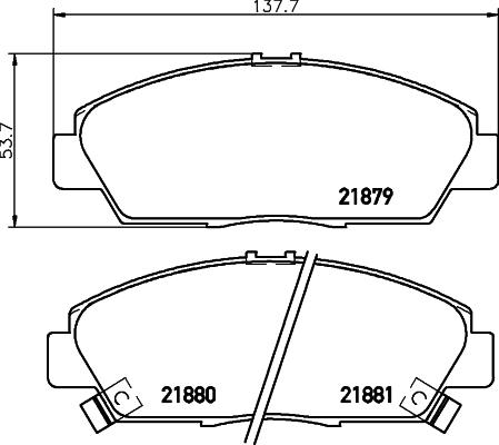 HELLA 8DB 355 016-631 - Bremžu uzliku kompl., Disku bremzes ps1.lv