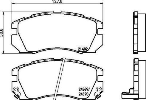 HELLA 8DB 355 016-881 - Bremžu uzliku kompl., Disku bremzes ps1.lv