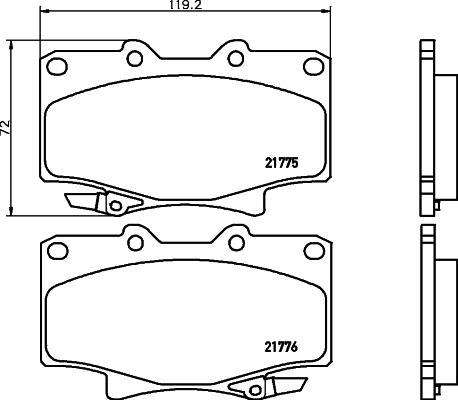 HELLA 8DB 355 016-871 - Bremžu uzliku kompl., Disku bremzes ps1.lv