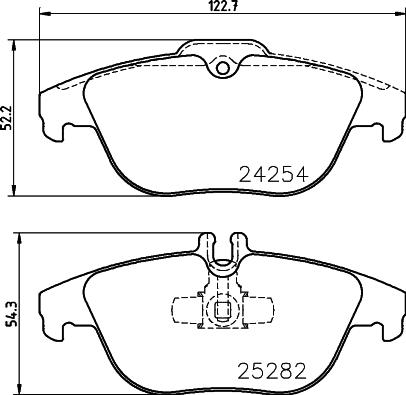 HELLA 8DB 355 016-281 - Bremžu uzliku kompl., Disku bremzes ps1.lv