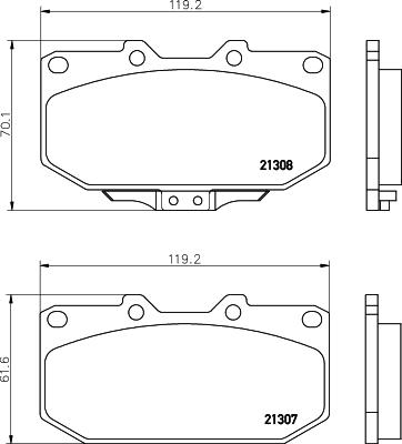 HELLA 8DB 355 016-791 - Bremžu uzliku kompl., Disku bremzes ps1.lv