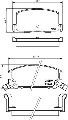 HELLA 8DB 355 016-741 - Bremžu uzliku kompl., Disku bremzes ps1.lv