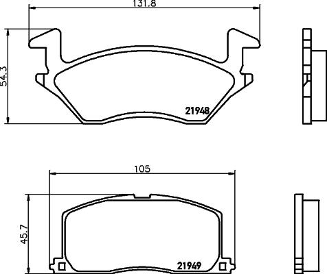 HELLA 8DB 355 016-781 - Bremžu uzliku kompl., Disku bremzes ps1.lv