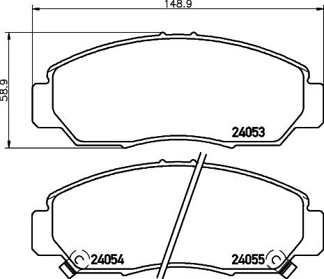 HELLA 8DB 355 010-981 - Bremžu uzliku kompl., Disku bremzes ps1.lv