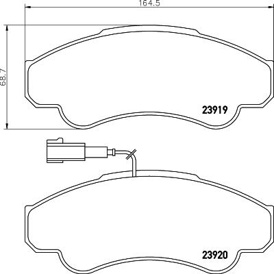 HELLA 8DB 355 010-401 - Bremžu uzliku kompl., Disku bremzes ps1.lv