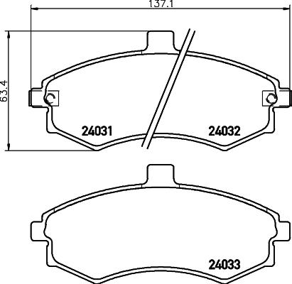 HELLA 8DB 355 010-481 - Bremžu uzliku kompl., Disku bremzes ps1.lv